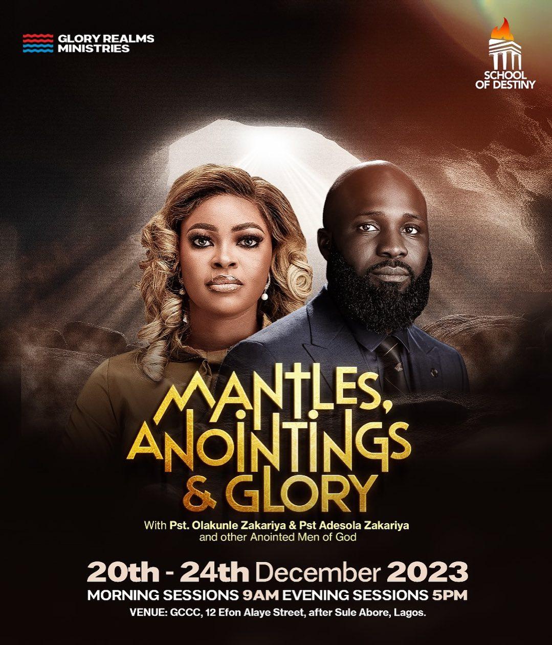 Mantles, Anointings & Glory